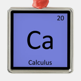 Ca - Calculus Math Chemistry Periodic Bord Symbol Julgransprydnad Metall
