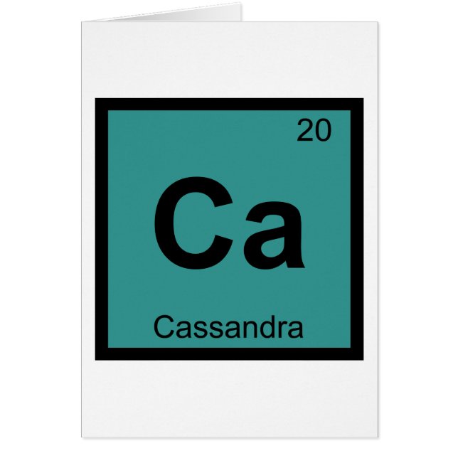 Ca - Cassandra Grekisk kemi Periodiska systemet Hälsningskort (Framsidan)