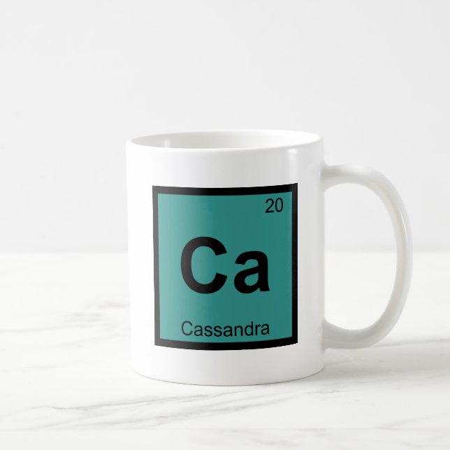 Ca - Cassandra Grekisk kemi Periodiska systemet Kaffemugg (Höger)
