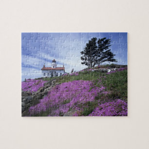 CA, Crescent City, Battery Point fyr med Pussel