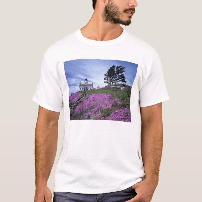 CA, Crescent City, Battery Point fyr med Tee (Framsida)