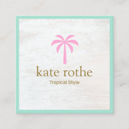 Ca Cute Tropical Rosa Handflatan White Wood Callin