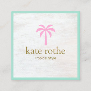 Ca Cute Tropical Rosa Handflatan White Wood Callin