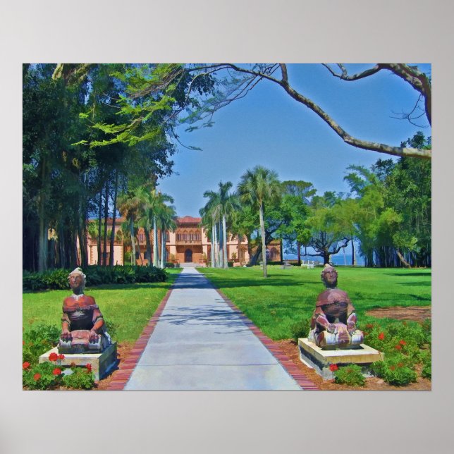Ca d’Zan Mansion, Sarasota, FL, Print Poster (Framsidan)