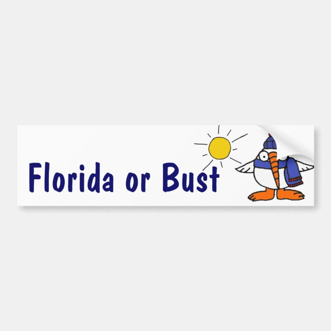 CA Florida eller pank Snowbirdbildekal Bildekal (Framsidan)