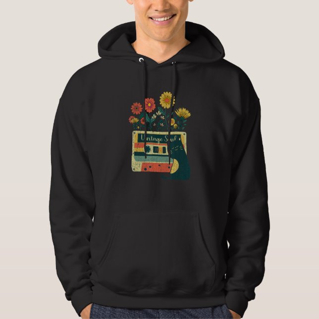 Ca for Lady Retro Soul Flowers Wildflower 1 Hoodie (Framsida)