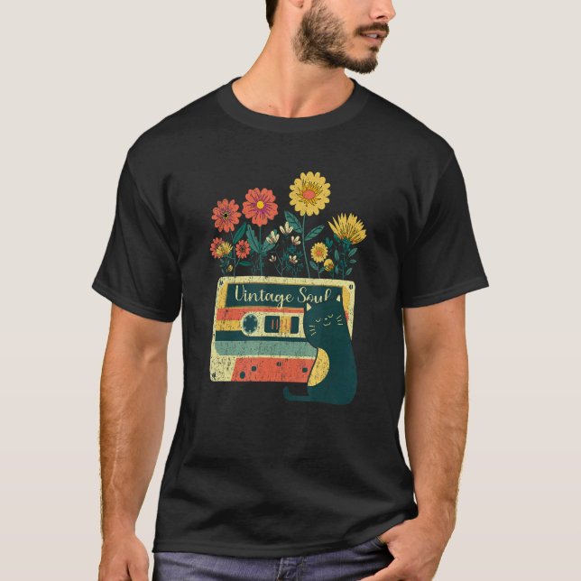 Ca for Lady Retro Soul Flowers Wildflower 1 T Shirt (Framsida)