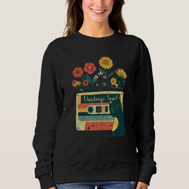 Ca for Lady Retro Soul Flowers Wildflower T Shirt (Framsida)