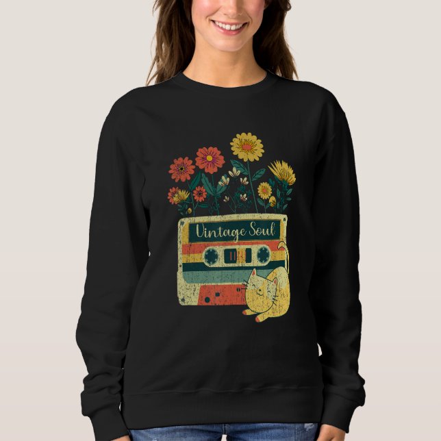 Ca for woman Retro Soul Flowers Wildflower T Shirt (Framsida)
