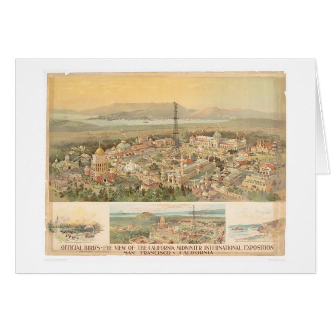 CA. Internationell Expo för Midwinter i S.F. Hälsningskort (Framsidan Horizontal)