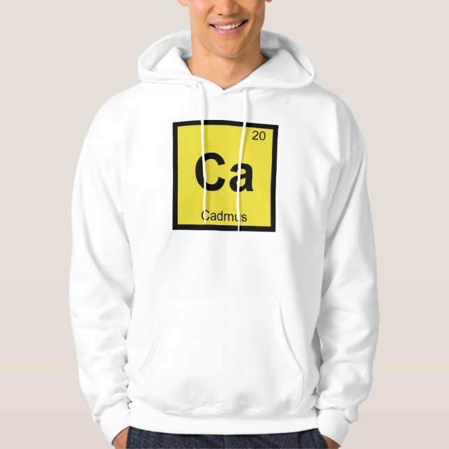 Ca - Kadmos grekisk kemi periodiska systemet symbo Hoodie (Framsida)