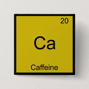 Ca - Kaffeinfunna kemi Inslag-symbol Tee Knapp