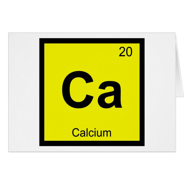 Ca - Kalcium Kemi Periodiska Systemet Symbol Hälsningskort (Framsidan Horizontal)