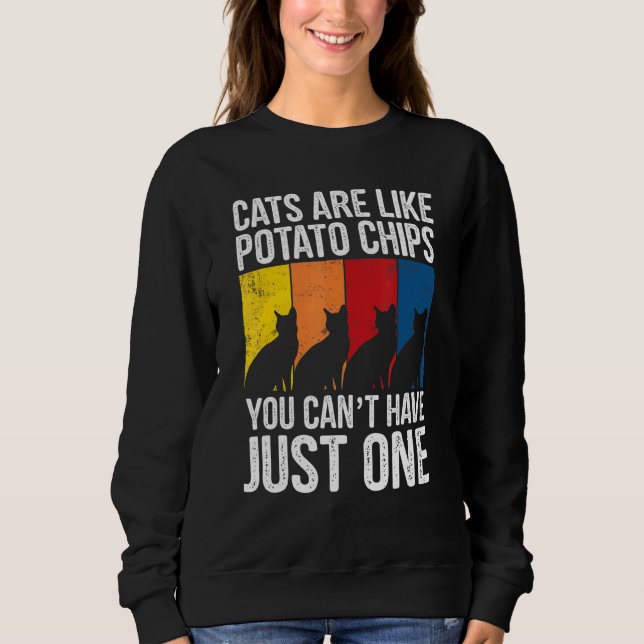 Ca-katter är som potatis Chip T Shirt (Framsida)