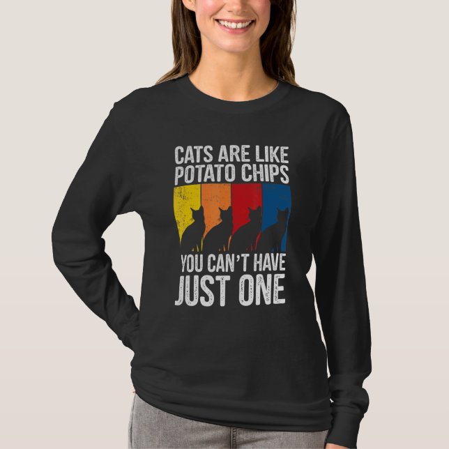 Ca-katter är som potatis Chip T Shirt (Framsida)