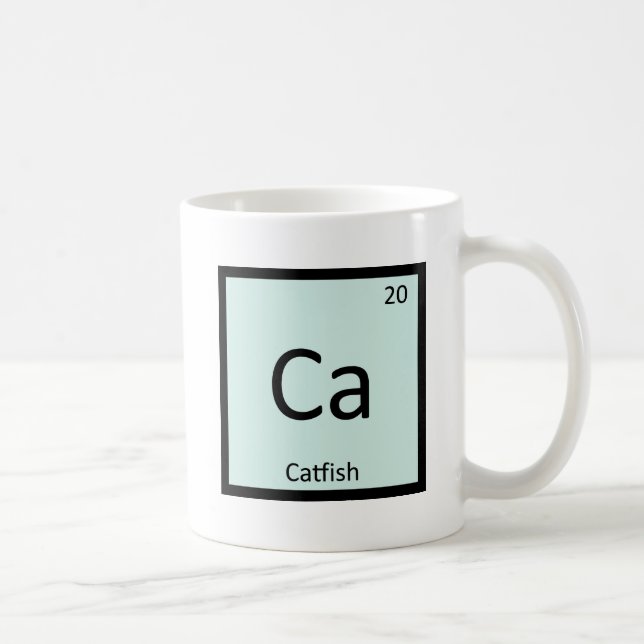 Ca - Malfisk Fisk Kemi Periodiska Systemet Symbol Kaffemugg (Höger)