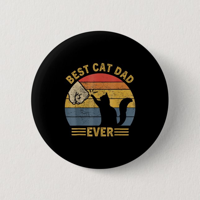 Ca Men Cat Dad Ever Funny Cat Lover Gift  Knapp (Framsida)