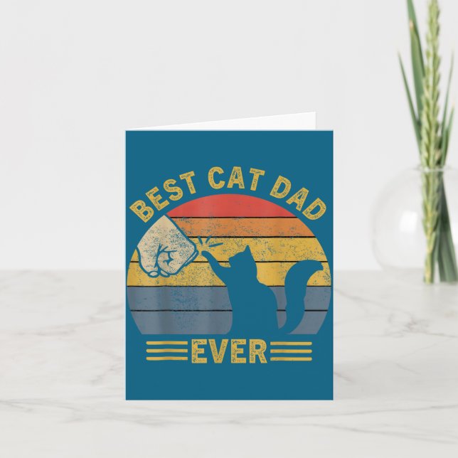 Ca Men Cat Dad Ever Funny Cat Lover Gift  Kort (Framsida)