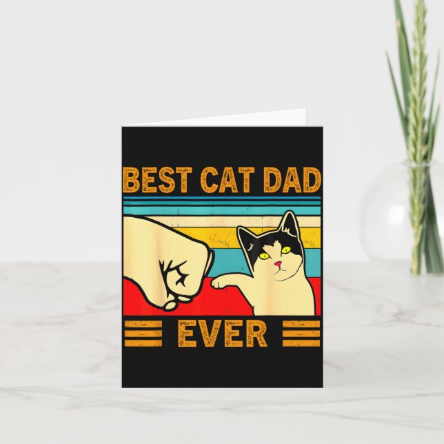Ca Men Cat Dad Ever Funny Cat Lover Gift  Kort (Framsida)