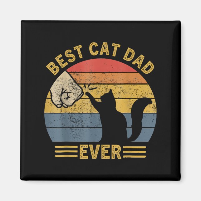 Ca Men Cat Dad Ever Funny Cat Lover Gift  Magnet (Framsidan)