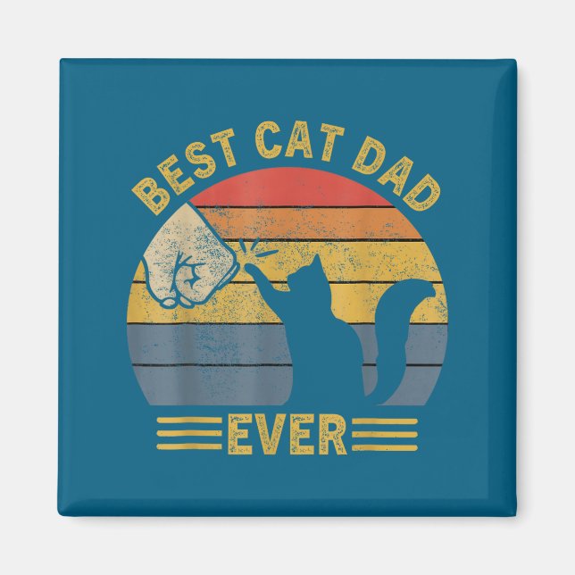 Ca Men Cat Dad Ever Funny Cat Lover Gift  Magnet (Framsidan)