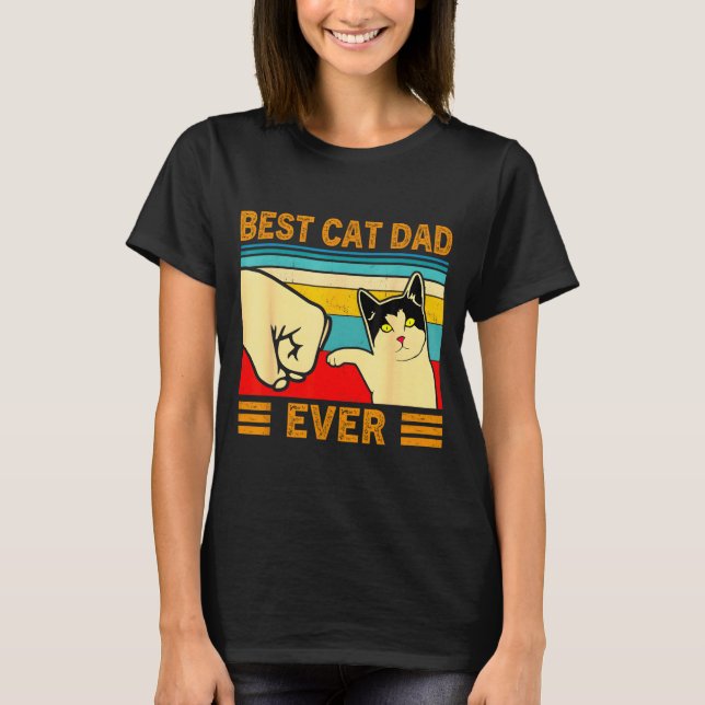 Ca Men Cat Dad Ever Funny Cat Lover Gift  T Shirt (Framsida)