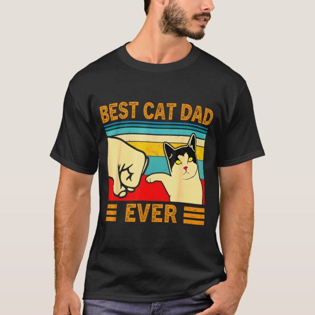 Ca Men Cat Dad Ever Funny Cat Lover Gift  T Shirt (Framsida)