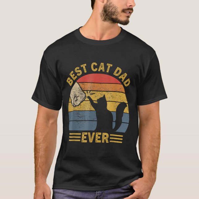Ca Men Cat Dad Ever Funny Cat Lover Gift  T Shirt (Framsida)