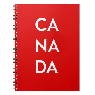 Ca Na Da Canada Mörk Monotone Anteckningsbok