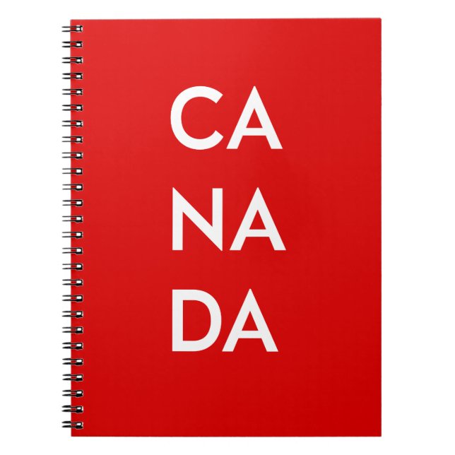 Ca Na Da Canada Mörk Monotone Anteckningsbok (Framsidan)