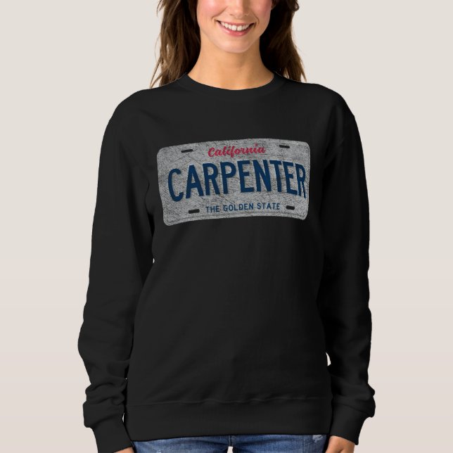 CA State Vanity License Plate CARPENTER T Shirt (Framsida)