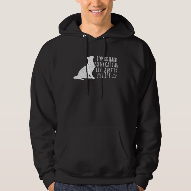 Ca  Statement Better Life Cat Hoodie (Framsida)