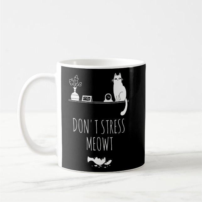 Ca Stressa inte Meowt Kattunge Kaffemugg (Vänster)