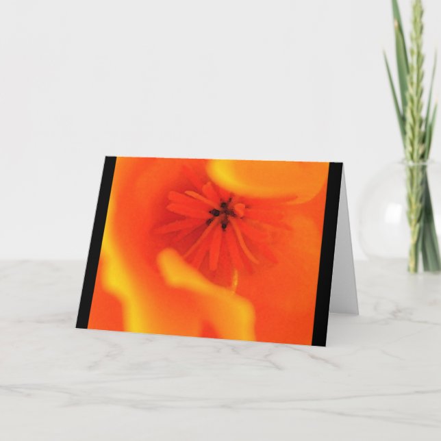 Ca-vallmo "hjärta" NOTECARD/BLANK Kort (Framsida)