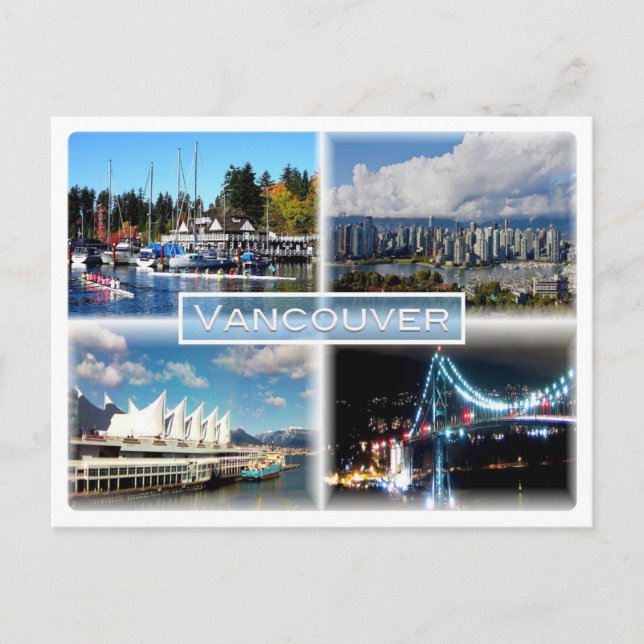 CA Vancouver - Stanley Park - Yaletown - Vykort (Framsida)