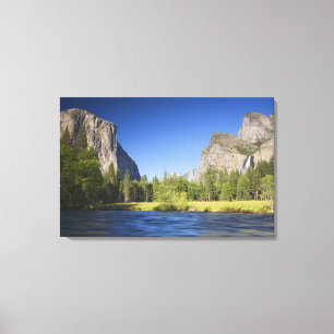 CA, Yosemite NP, Dalvy med El Capitan, Canvastryck