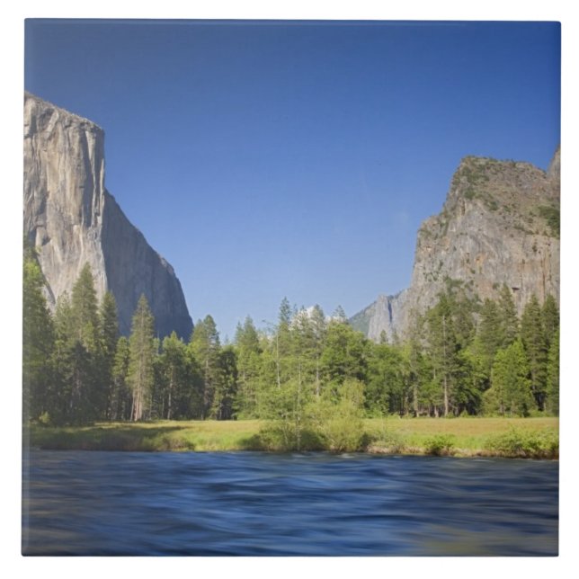 CA, Yosemite NP, Dalvy med El Capitan, Kakelplatta (Framsidan)
