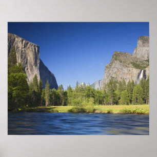 CA, Yosemite NP, Dalvy med El Capitan, Poster