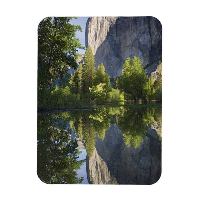 CA, Yosemite NP, El Capitan speglas i Merced Magnet (Vertikal)