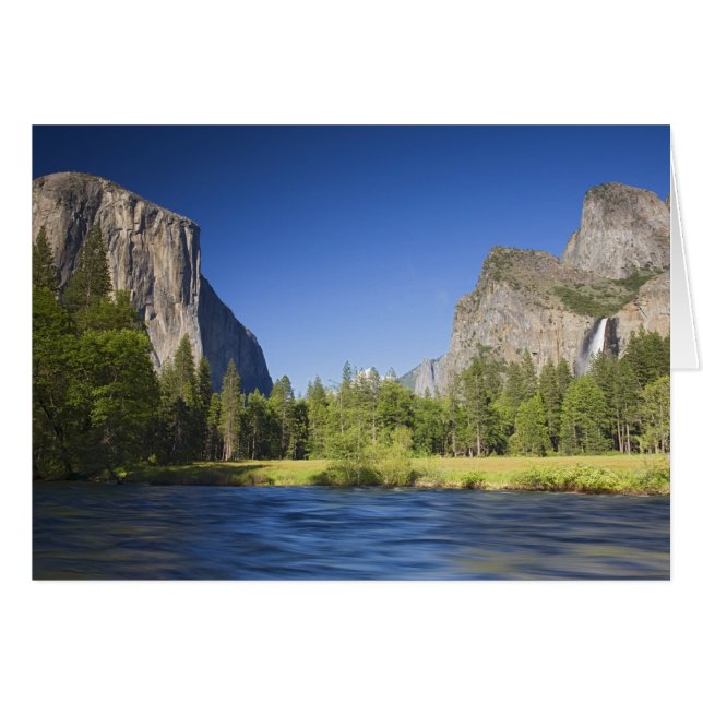 CA, Yosemite NP, Valley view with El Capitan Hälsningskort (Framsidan Horizontal)