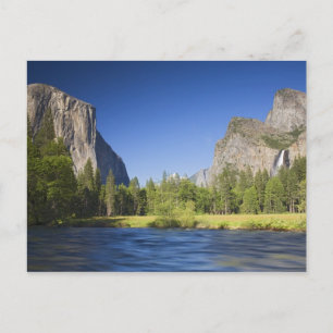 CA, Yosemite NP, Valley view with El Capitan Vykort