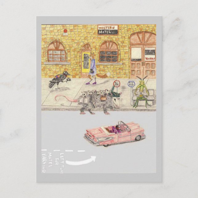 Cab-drivrutinen och Cadillac Vykort (Framsida)