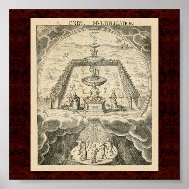 Cabala & Alchymia: 1663 Alchemical Illustration Poster (Framsidan)
