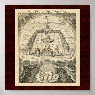 Cabala & Alchymia: Alchemical illustration 1663 Poster