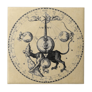 CabalaEmblemMandala Kakelplatta