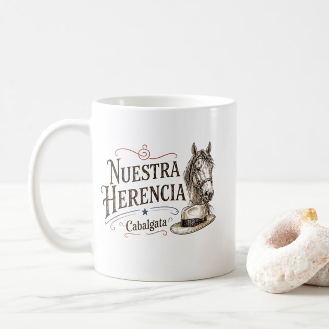 Cabalgata Puerto Rico Nuestra Herencia Kaffemugg (Med munk)