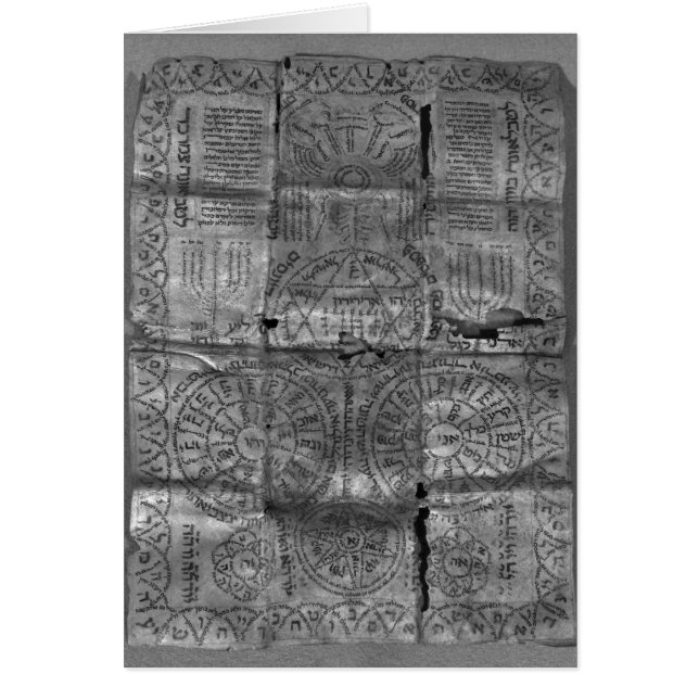 Cabalistic amulett hälsningskort (Framsidan)