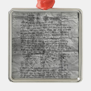 Cabalistic amulett julgransprydnad metall