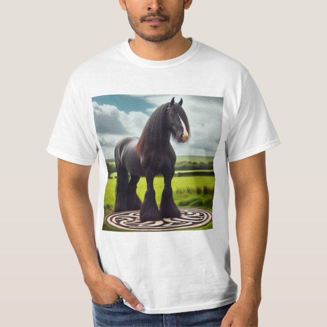 Caballo sobre el nudo celta t shirt (Framsida)