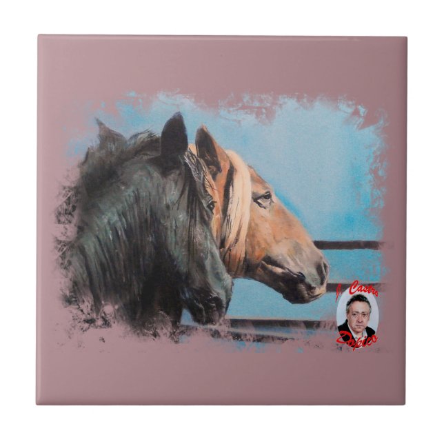 Caballos/Cabalos/Horses Kakelplatta (Framsidan)